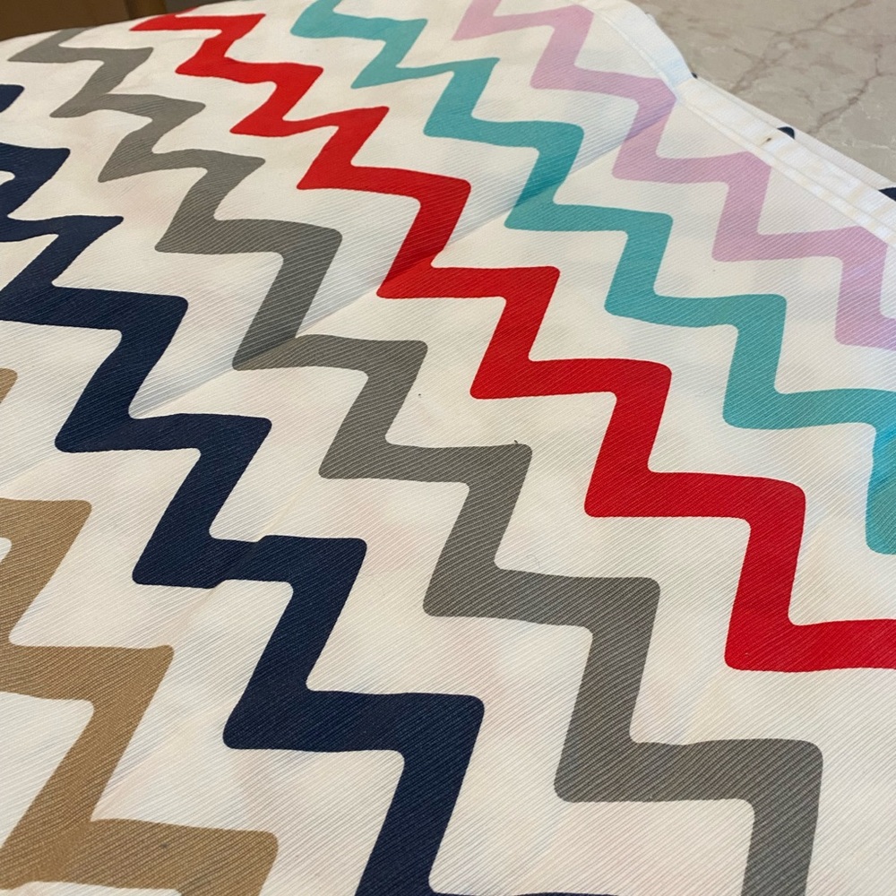 Chevron shower curtain